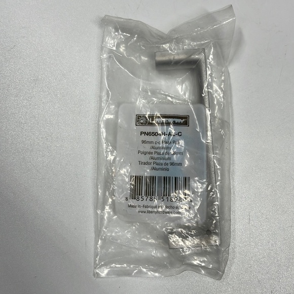 NEW Liberty 3-3/4" (96mm) Aluminum Plaza Drawer Pull - PN6504H-AL-C - Picture 2 of 5